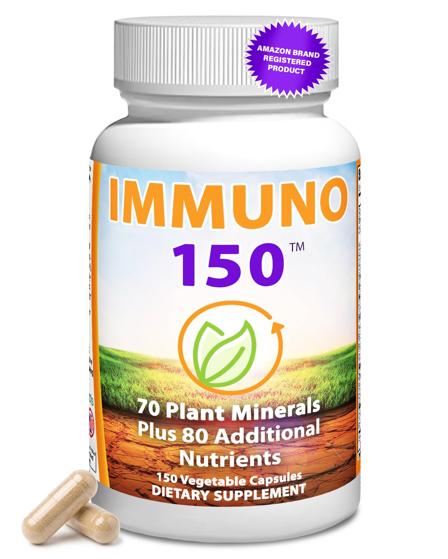 Immuno 150™ – 70 Plant Minerals + 80 Nutrients | 150 Vegetable Capsules