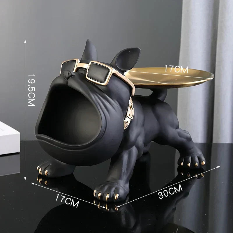 Bulldog Sculpture With Storage